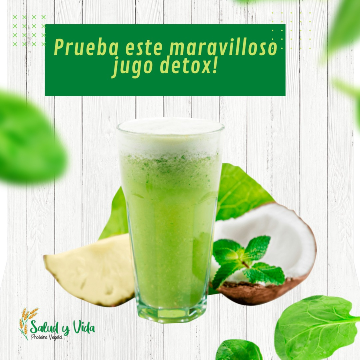 Jugo  verde para adelgazar y limpiar el organismo.